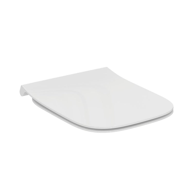 Ideal Standard Sitz mit schlankem Sitz und normalem Schließmechanismus, Weiß, glänzende Oberfläche I.LIFE T481201
