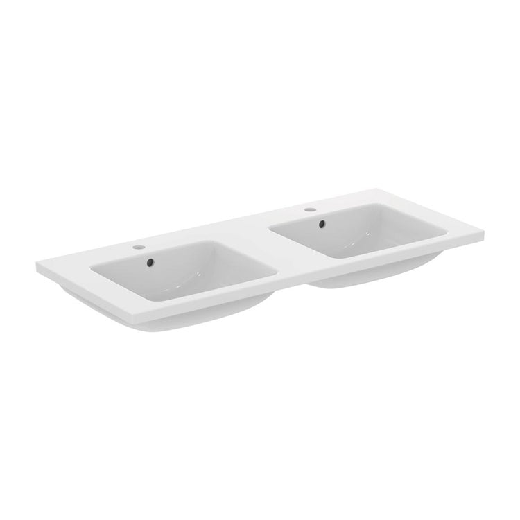 Ideal Standard Waschtischoberteil L. 121 cm, einlochbohrung, mit Überlauf, Weiß, glänzende Ausführung I.LIFE B T460201