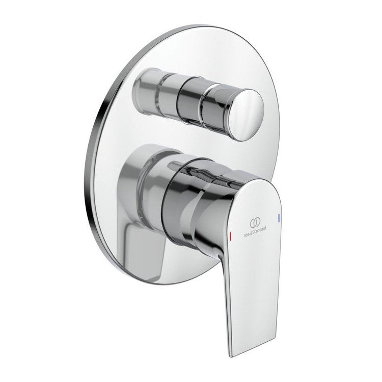 Ideal Standard Einhand-Unterputzarmatur für Badewanne/Dusche mit Umschalter, Chromoberfläche CERAMIX A6549AA