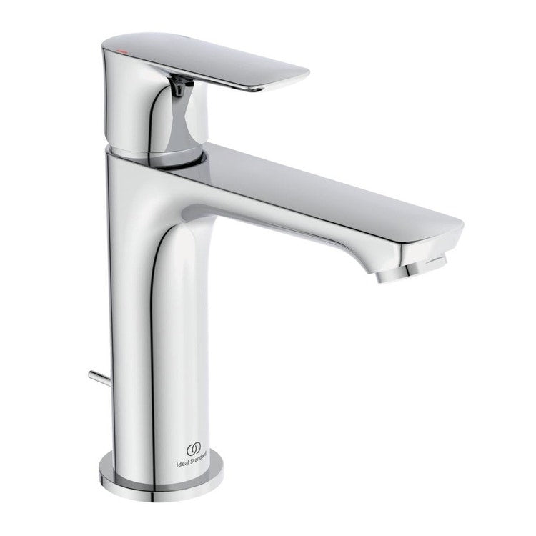 Ideal Standard Einhandmischer H. 17 cm für Waschbecken, mit Bedienhebel und Abflussstange, verchromt CONNECT AIR A7012AA