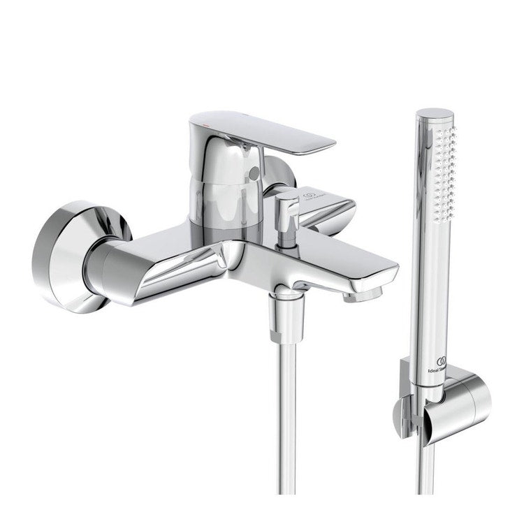 Ideal Standard Einhand-Außeneinhebelmischer für Badewanne/Dusche, Chromoberfläche CONNECT AIR A7056AA