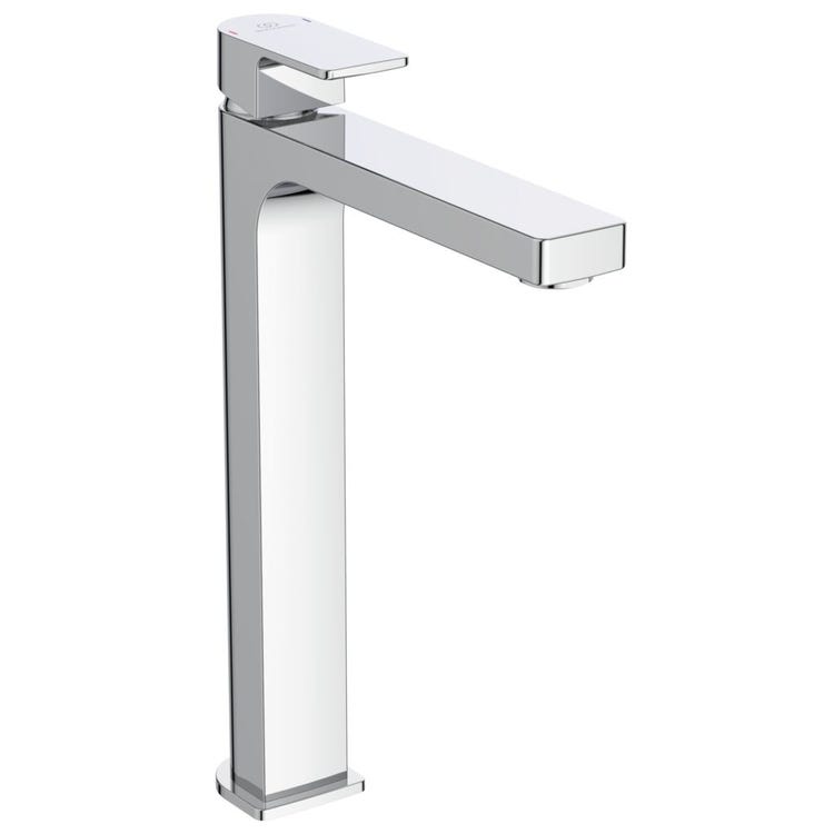 Ideal Standard Einhebelmischer für den Aufsatz auf der Arbeitsplatte H. 29 cm, ohne Bedienhebel und Ablaufgarnitur, Chrom-Finish EDGE A7114AA