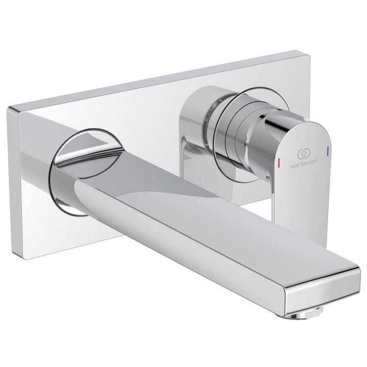 Ideal Standard Einhebel-Waschtischarmatur zur Wandmontage, verchromt EDGE A7116AA