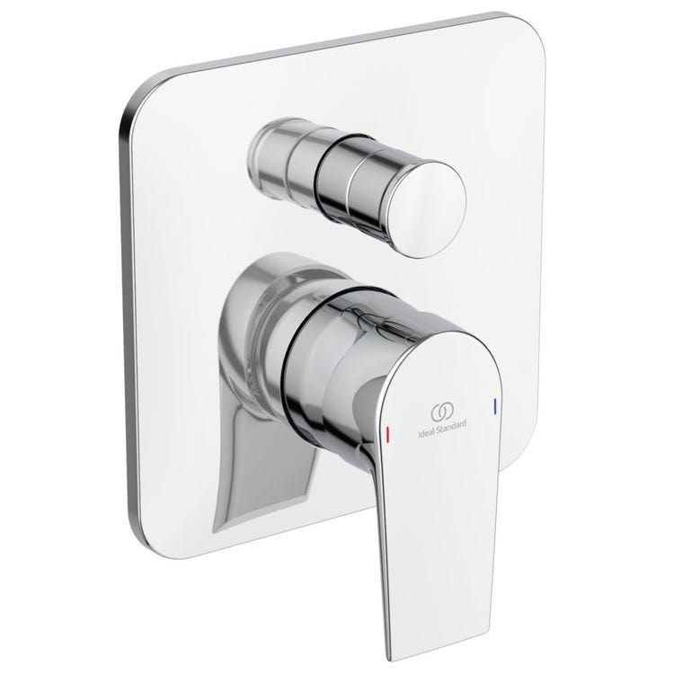 Ideal Standard Einhebel-Einbauarmatur für Badewanne/Dusche, nur externe Teile, verchromt EDGE A7127AA