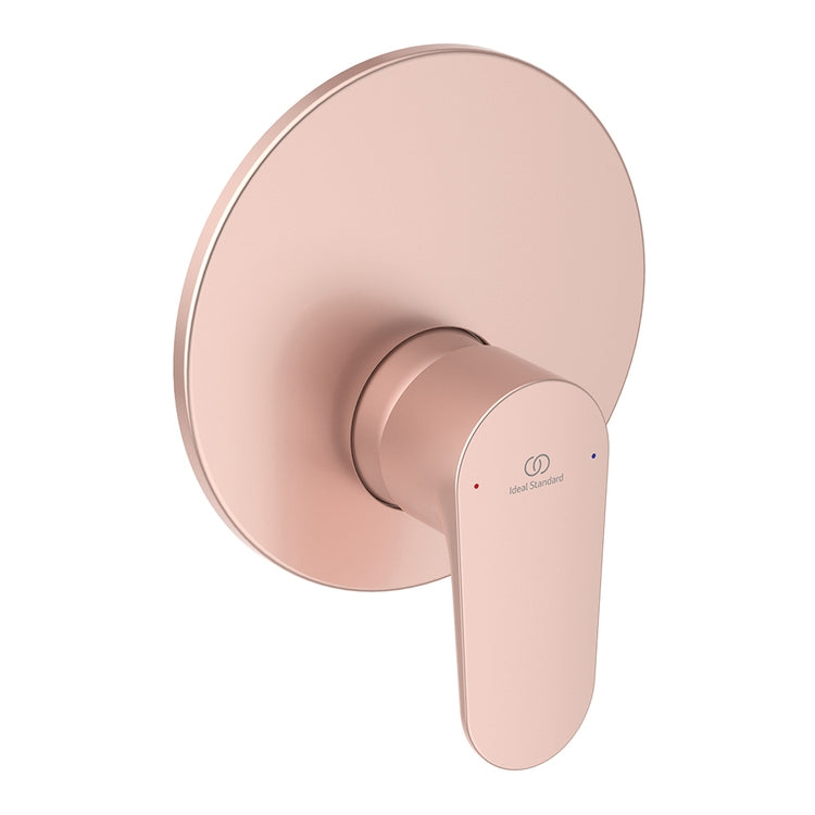 Ideal Standard Einhebel-Einbau-Mischbatterie für die Dusche, mit Eko-System, Unterputzkörper inklusive, Farbe Rosé CERAFINE O A7192RO