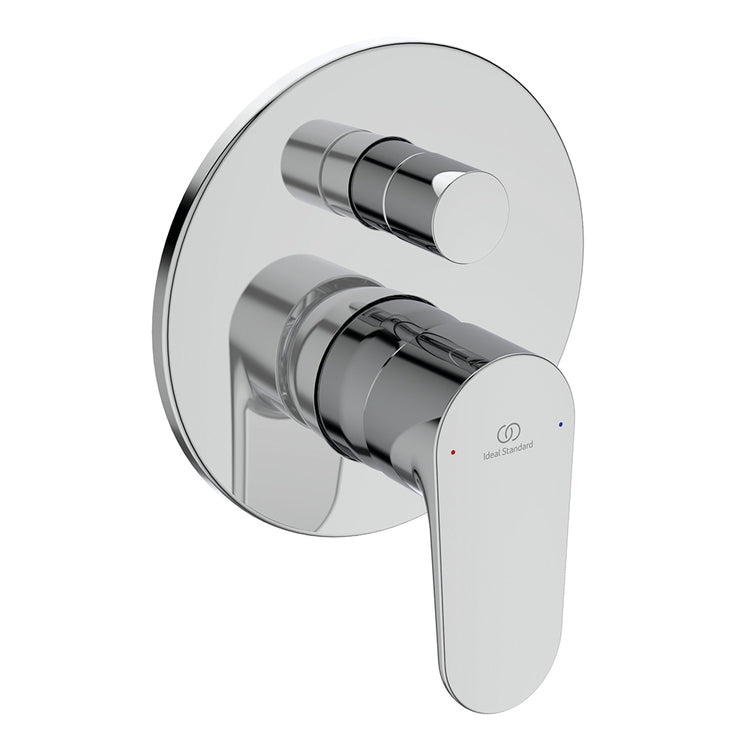 Ideal Standard Einhebel-Einbau-Duschmischer 2-Wege, ohne Einbaukörper, mit Temperaturbegrenzer und Umsteller, Chromoberfläche CERAFINE O A7195AA