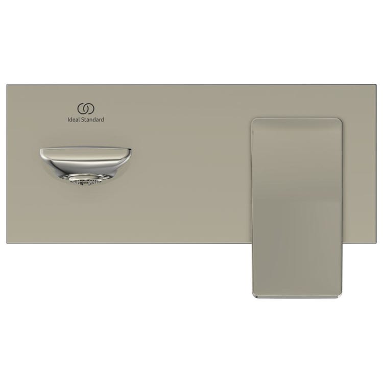 Ideal Standard Einhebel-Waschtischarmatur T. 18 cm für Wandmontage, Silber Storm Finish CONCA A7371GN