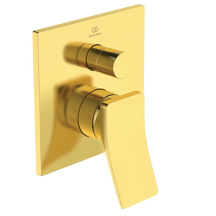 Ideal Standard Einhandmischer für Einbauwanne/Dusche, Oberfläche gebürstetes Gold CONCA A7377A2