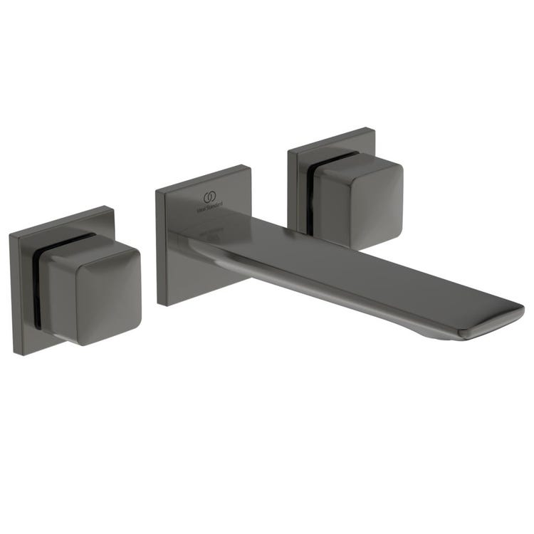 Ideal Standard Einhebelmischer für Waschtisch, 3-Loch-Einbau, Magnetgrau Finish CONCA A7445A5