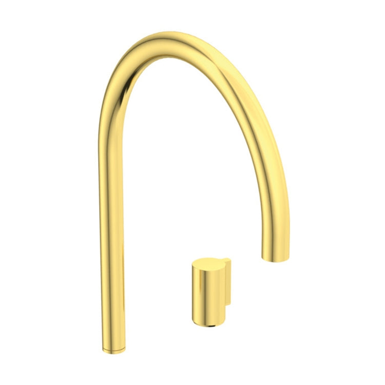 Ideal Standard Waschbeckenmischer H. 30 cm rund, sequentiell, für zwei Löcher, mit schwenkbarem Auslauf, ohne Ablauf, Oberfläche brushed gold SOLOS A7830A2