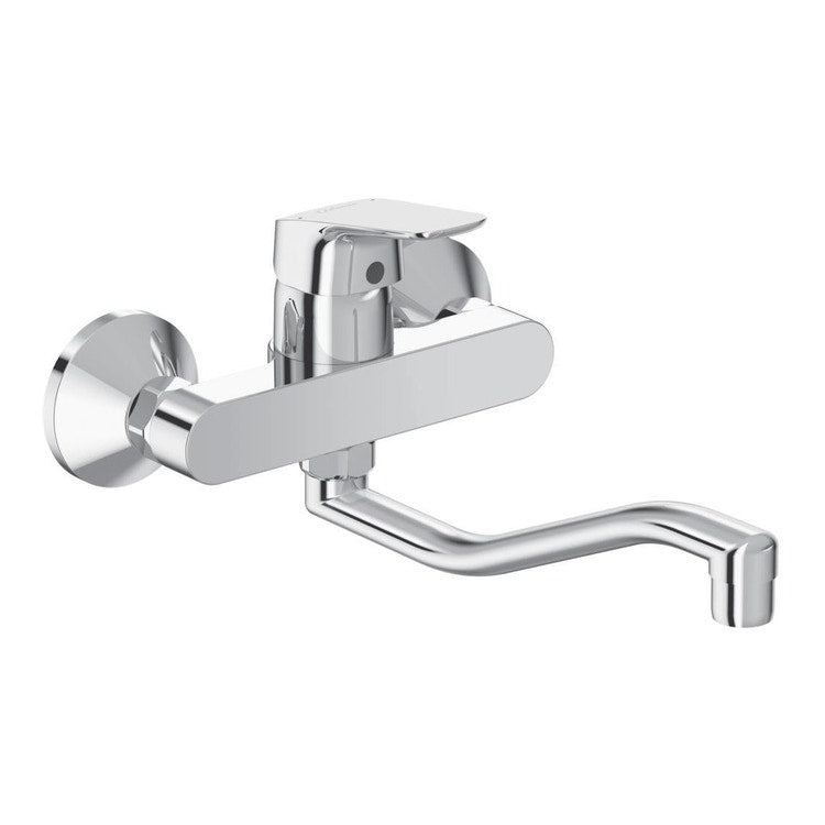 Ideal Standard Einhand-Wandmischer für Waschbecken, schwenkbarer Auslauf, verchromt CERAFLEX B5128AA