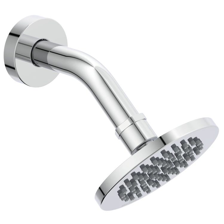 Ideal Standard Runder Duschkopf Ø 10 cm mit 11,8 cm Winkelarm, verchromt IDEALRAIN B9436AA