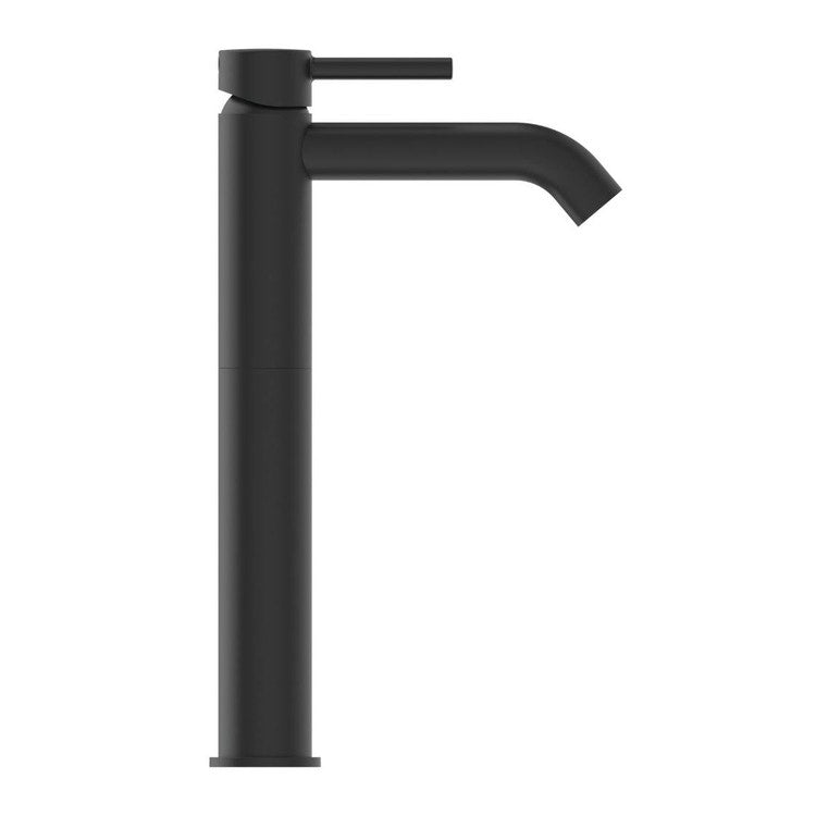Ideal Standard Waschbeckenmischer H. 32 cm zum Aufstellen auf der Platte, ohne Bedienungshebel und Ablaufventil, Farbe Schwarz matt CERALINE BC269XG
