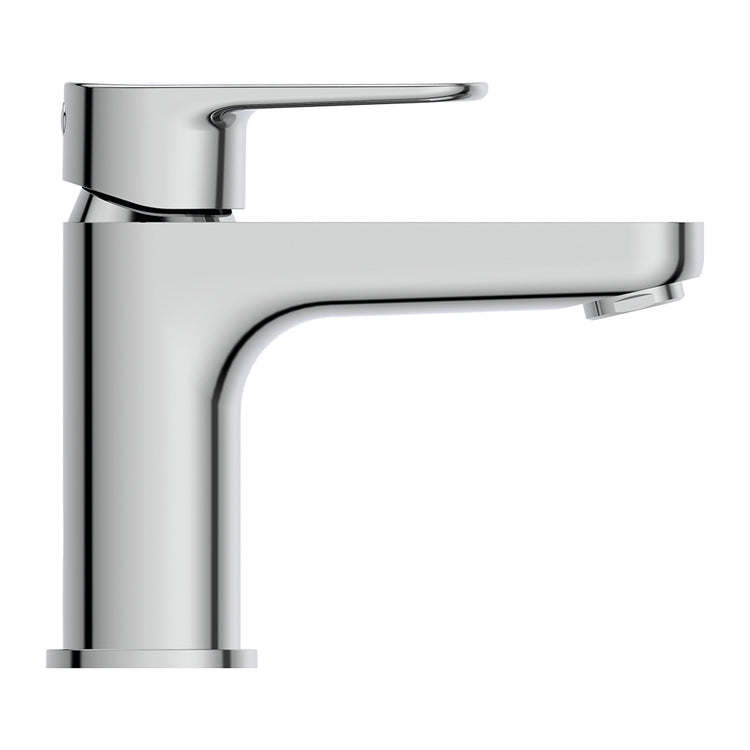 Ideal Standard Einhebelmischer für Waschbecken H. 14 cm, ohne Bedienungshebel und Ablaufventil, mit EasyFix-System, Chromoberfläche CERAFINE O BC696AA