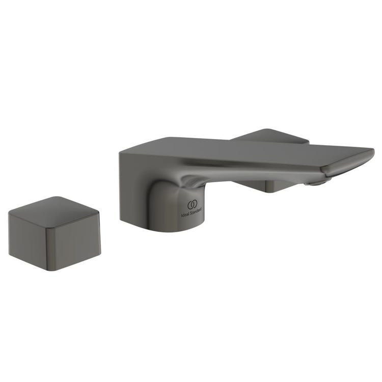 Ideal Standard 3-Loch-Waschtischarmatur mit Ablauf, Oberfläche Magnetic Grey CONCA BC759A5