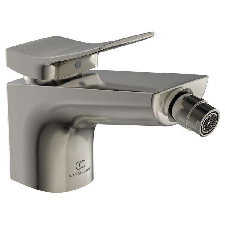 Ideal Standard Einhebel-Bidetmischer, mit Ablauf, Silber Storm-Beschichtung CONCA BC760GN