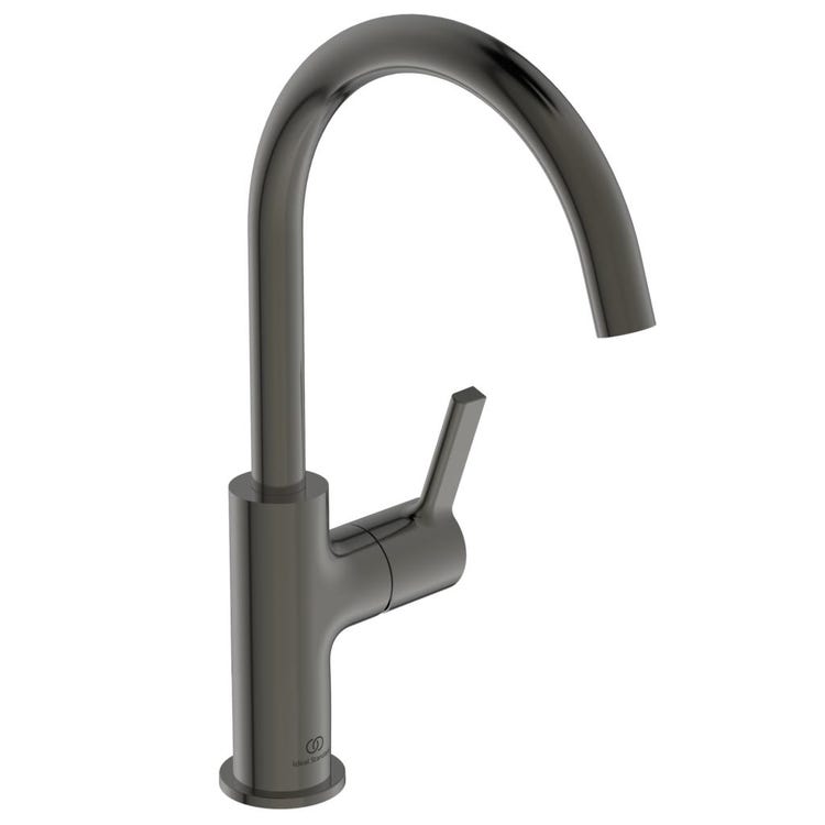 Ideal Standard Einhand-Waschbeckenmischer H. 31 cm, ohne Ablauf, Oberfläche Magnetic Grey JOY BC778A5