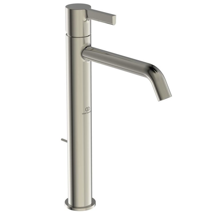 Ideal Standard Einhebelmischer Aufsatzwaschbecken H. 31 cm, mit Ablauf, Finish Silver Storm JOY BC781GN
