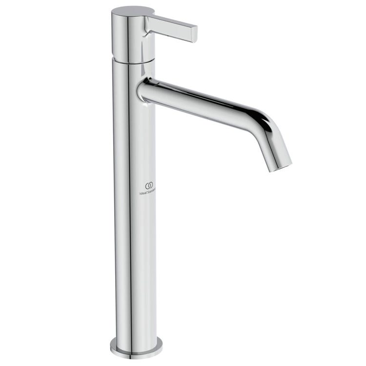 Ideal Standard Einhand-Waschtischarmatur für Aufsatzbecken H. 31,3 cm, ohne Ablauf, Chromoberfläche JOY BC782AA