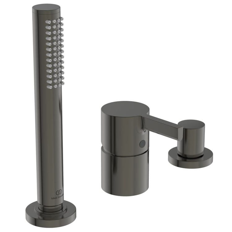 Ideal Standard Badrandgruppe 3 Löcher, mit Umschalter und Brausestab mit 1 Funktion, Oberfläche magnetic grey JOY BC788A5