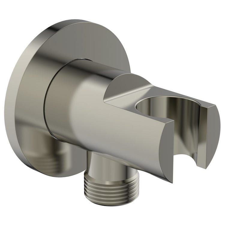 Ideal Standard Wandhalterung für Handbrause mit G 1/2 Anschluss, Silber Storm Oberfläche BC807GN