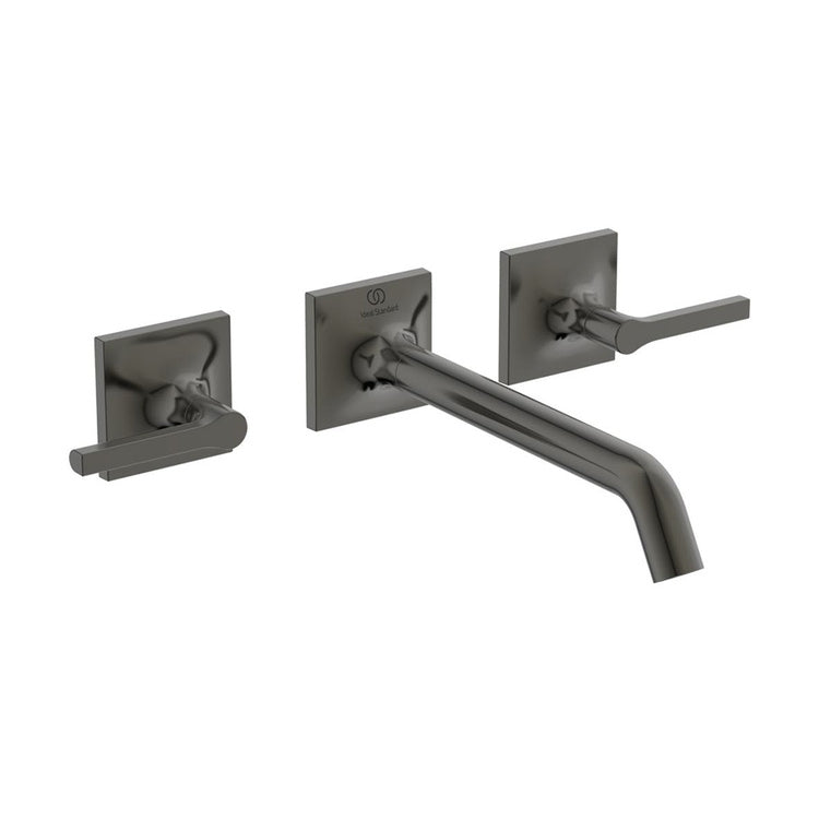 Ideal Standard Zweigriffmischer zur Wandmontage, mit linearem Griff, Finish Magnetic Grey JOY NEO BD154A5