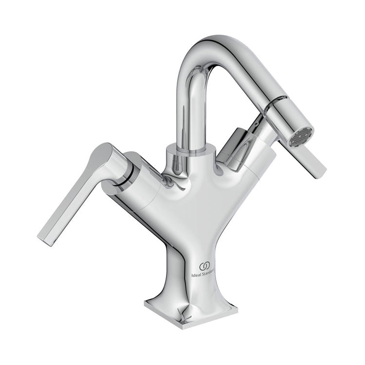 Ideal Standard Bidetarmatur mit zwei Hebeln, mit linearem Griff, verchromt JOY NEO BD441AA