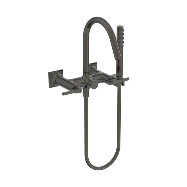 Ideal Standard Mechanischer Externmischer für Badewanne oder Dusche, mit zwei Hebeln, linearer Griff, Oberfläche Magnetic Grey JOY NEO BD163A5