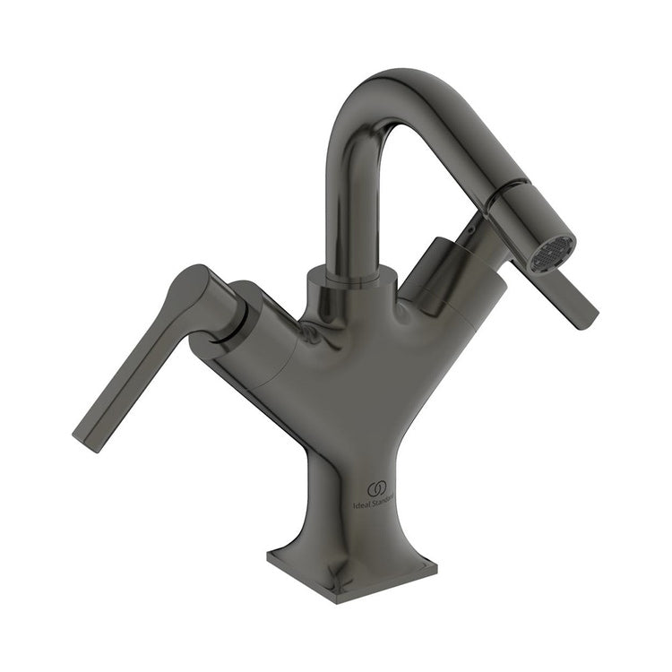 Ideal Standard Zweigriff-Bidetmischer, mit linearem Griff, Oberfläche Magnetic Grey JOY NEO BD441A5