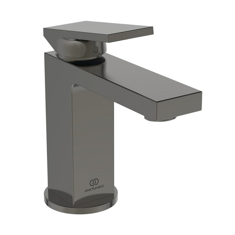Ideal Standard Einhandmischer H. 17 cm für Waschbecken, mit Bedienungshebel und Ablaufventil 1-1/4", magnetisch graue Oberfläche EXTRA BD500A5