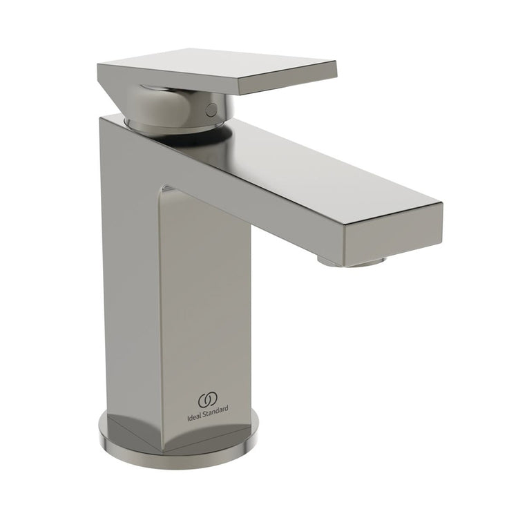 Ideal Standard Einhandmischer H. 17 cm für Waschbecken, ohne Bedienstab und Ablaufgarnitur, Oberfläche Silver Storm EXTRA BD501GN