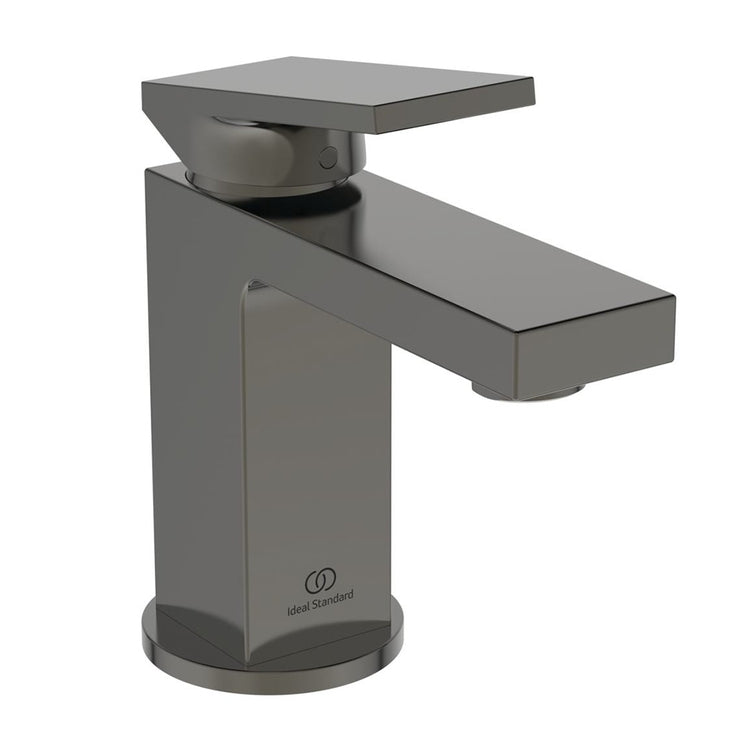 Ideal Standard Einhandmischer H. 15 cm für Waschbecken, mit Bedienungshebel und Ablaufstangenablauf 1-1/4", Oberflächenfinish magnetic grey EXTRA BD502A5