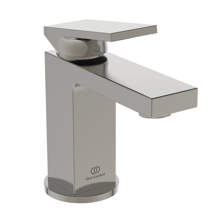Ideal Standard Einhandmischer H. 15 cm für Waschtisch, mit Bedienstange und Ablaufventil 1-1/4", Oberflächenfinish Silver Storm EXTRA BD502GN