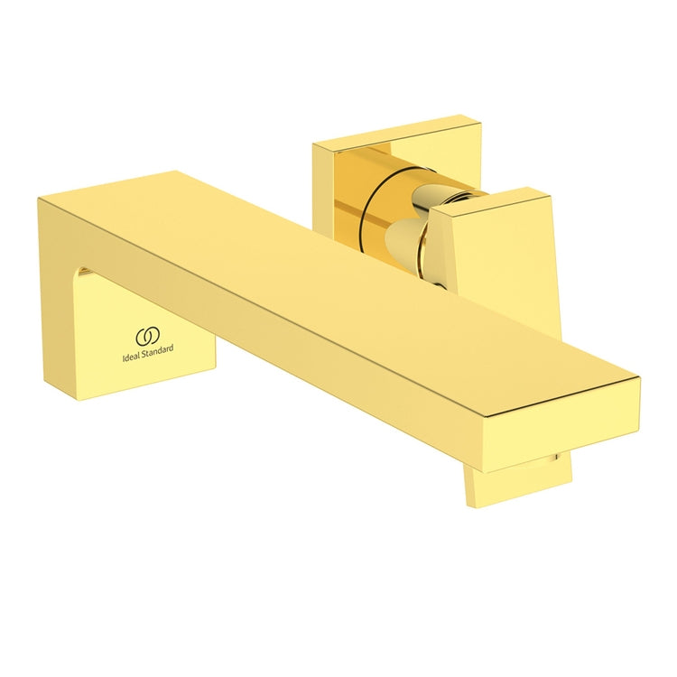 Ideal Standard Einhandmischer T. 23 cm Waschbecken, Wandmontage, ohne Einbaukörper, Oberfläche gebürstetes Gold EXTRA BD510A2