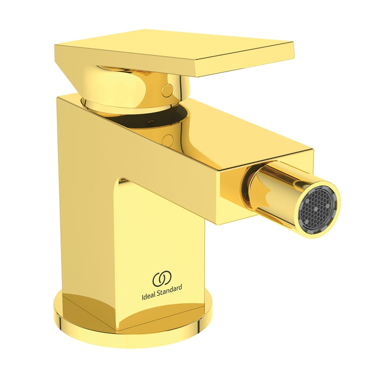 Ideal Standard Einhand-Bidetmischer, mit Bedienhebel und Ablaufventil 1-1/4", Oberfläche gebürstetes Gold EXTRA BD511A2