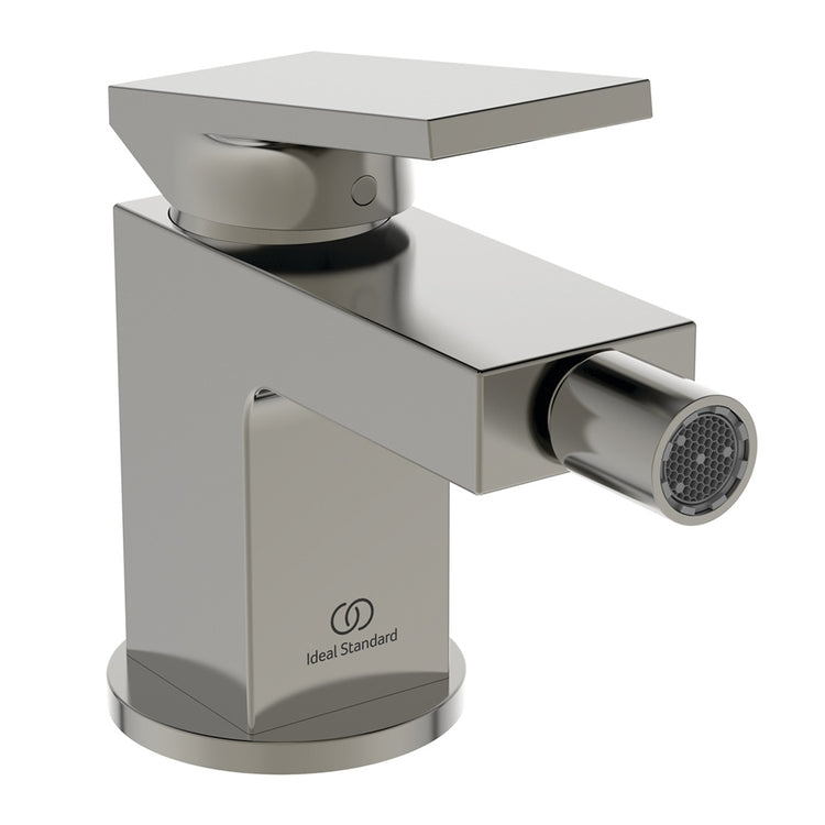 Ideal Standard Einhebelmischer für Bidet, mit Bedienhebel und Ablaufventil 1-1/4", Oberfläche Silver Storm EXTRA BD511GN
