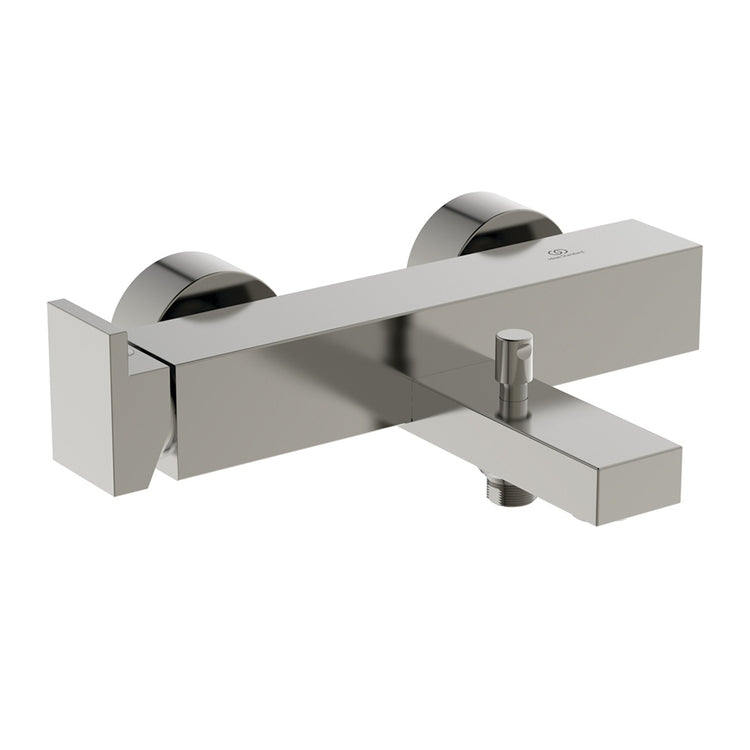 Ideal Standard Einhebelmischer außen für Badewanne oder Dusche, mit Umsteller, ohne Duschzubehör, Oberfläche Silver Storm EXTRA BD513GN
