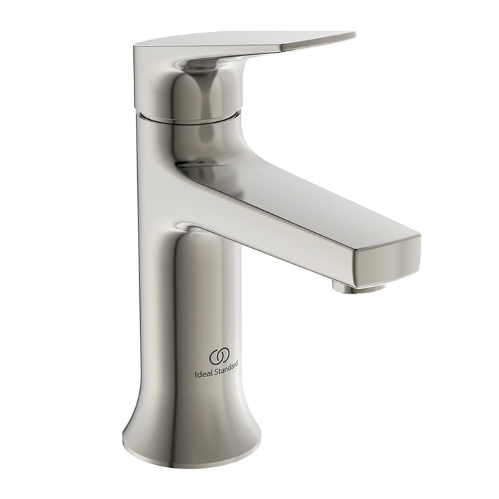 Ideal Standard Einhand-Waschtischarmatur H. 17 cm, ohne Bedienhebel und Ablaufgarnitur 1-1/4", Oberfläche Silver Storm LA DOLCE VITA BD656GN