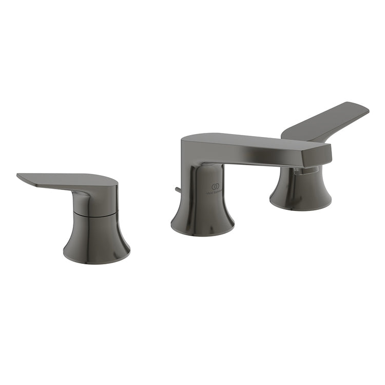 Ideal Standard Waschtischarmatur mit 3 Löchern, mit Bedienhebel und 1-1/4'' Ablaufstange, Oberflächenfinish Magnetic Grey LA DOLCE VITA BD661A5