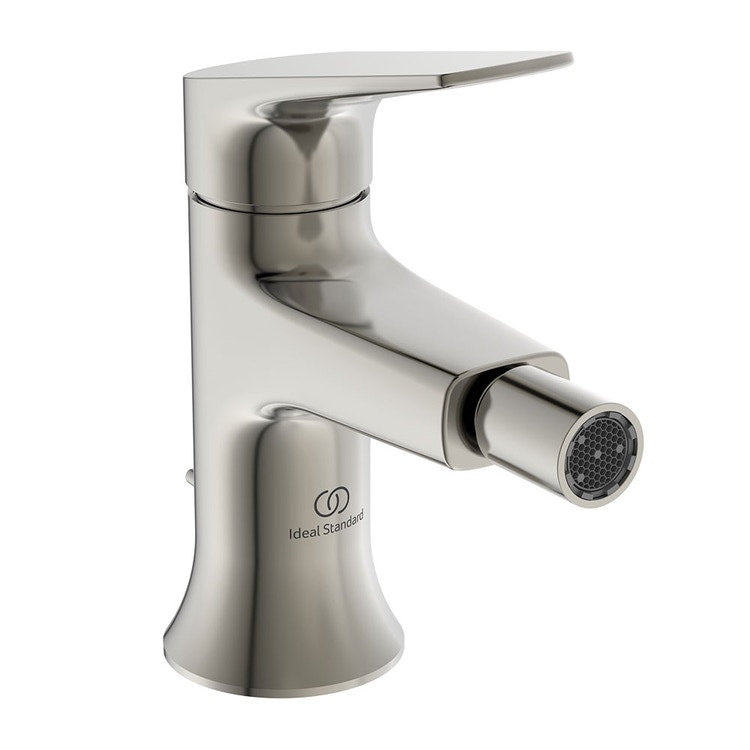 Ideal Standard Einhand-Bidetmischer, mit Ablauf, Silber-Sturm-Finish LA DOLCE VITA BD664GN