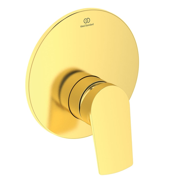 Ideal Standard Unterputz-Duschmischer, 1 Weg, ohne Unterputzkörper, Oberfläche gebürstetes Gold LA DOLCE VITA BD668A2