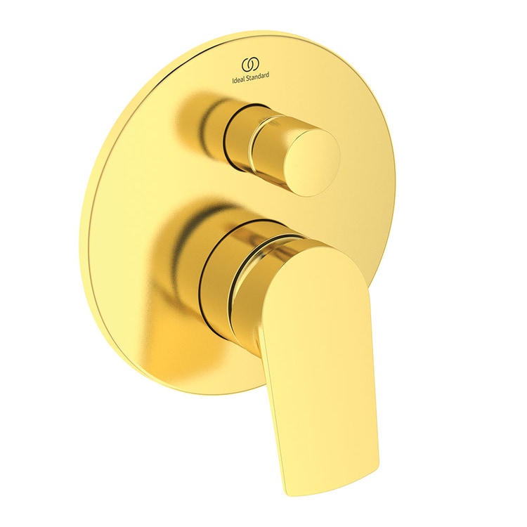 Ideal Standard Unterputz-Duschmischer, 2-Wege, ohne Unterputzkörper, Oberfläche gebürstetes Gold LA DOLCE VITA BD669A2