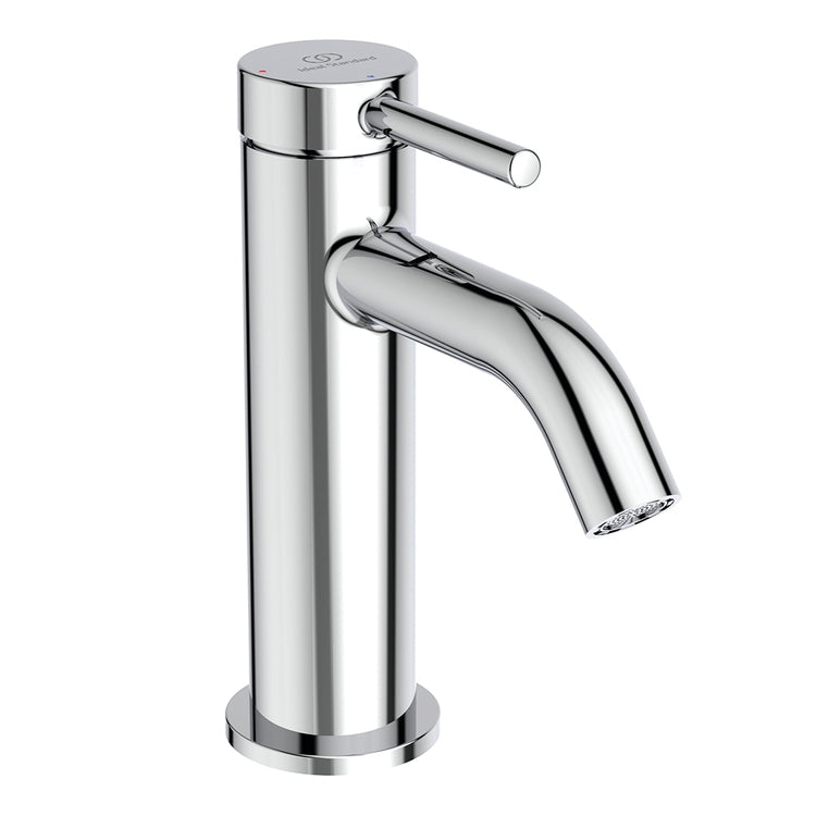 Ideal Standard Einhebelmischer H. 15 cm für Waschbecken, ohne Bedienhebel und Ablaufgarnitur, mit BlueStart-System, Chromoberfläche CERALINE BD757AA