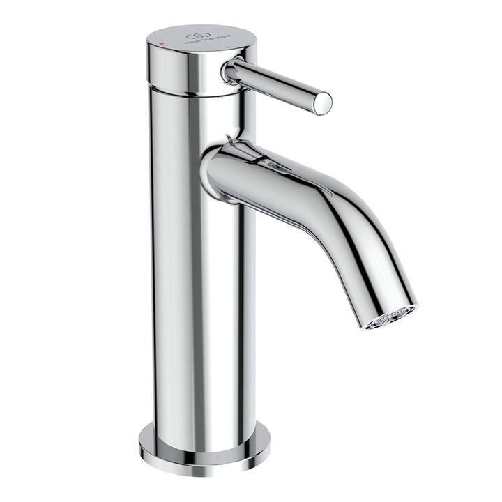 Ideal Standard Einhebelmischer H. 15 cm für Waschbecken, ohne Bedienhebel und Ablaufgarnitur, mit BlueStart-System, Chromoberfläche CERALINE BD757AA