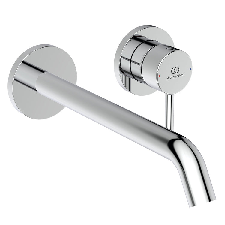 Ideal Standard Einhebelmischer T. 23 cm für Waschbecken, wandmontiert, ohne Einbaukörper, Chromoberfläche CERALINE BD848AA