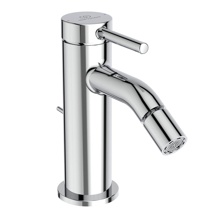 Ideal Standard Einhebelmischer H. 14 cm für Bidet, mit Bedienungshebel und Ablaufventil 1-1/4", Chromoberfläche CERALINE BD765AA