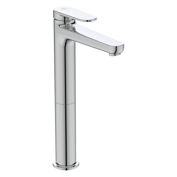 Ideal Standard Einhebelmischer H. 29 cm für Waschbecken, ohne Bedienungshebel und Ablaufgarnitur, mit BlueStart-System, Chrom-Finish CERAFINE O BD773AA