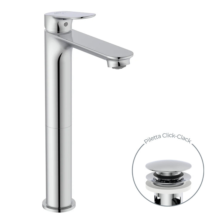 Ideal Standard Ceralife Einhebelmischer H. 30 cm für Waschbecken, mit Click-Clack-Ablauf, Chromoberfläche CERALIFE O BE013AA