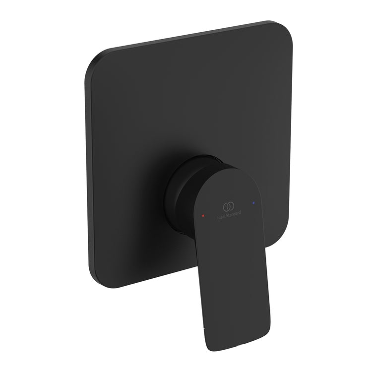 Ideal Standard Einhebel-Duschmischer, Unterputz, mit Unterputzkörper, Farbe schwarz, mattes Finish CERALIFE C BE060XG
