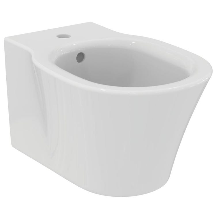 Ideal Standard Wandhängendes Bidet, wandbündig, mit verdeckten Befestigungen, Einloch, Weiß CONNECT AIR E026601